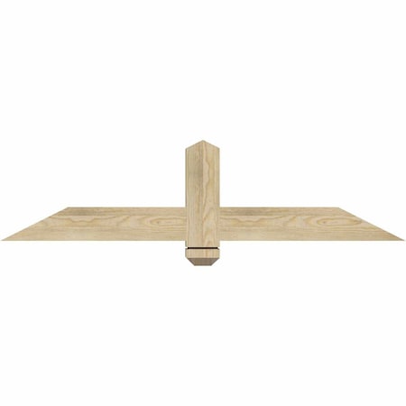 Ekena Millwork Eugene Rough Sawn Timber Gable Bracket, Douglas Fir, 48"W x 12"H x 4"D x 4"F, 6/12 Pitch GBW048X12X0404EUG00RDF